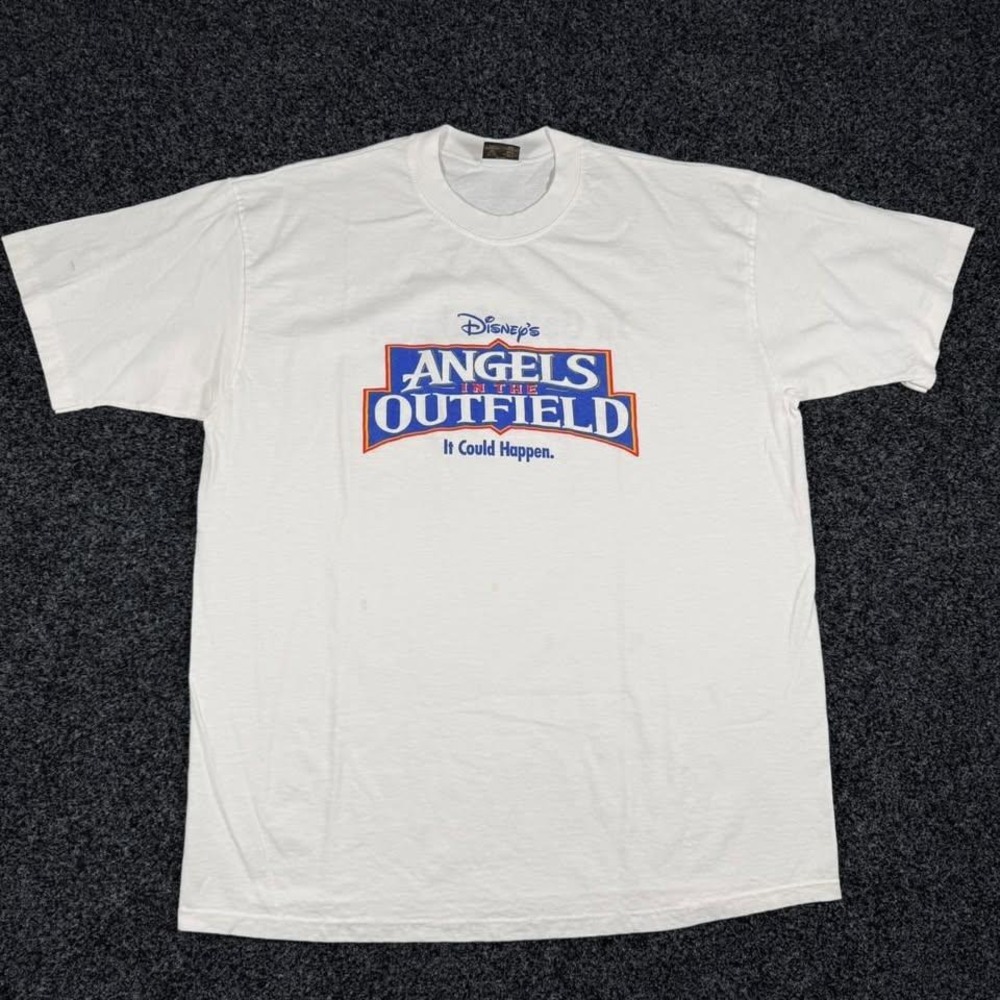Vintage 1994 Rare Disney Angels in the Outfield T-Shirt XL Movie Promo White - Picture 1 of 9